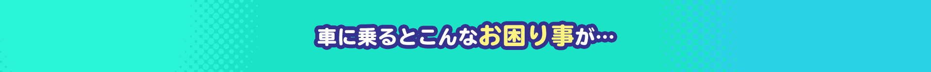 車に乗るとこんなお困り事が…